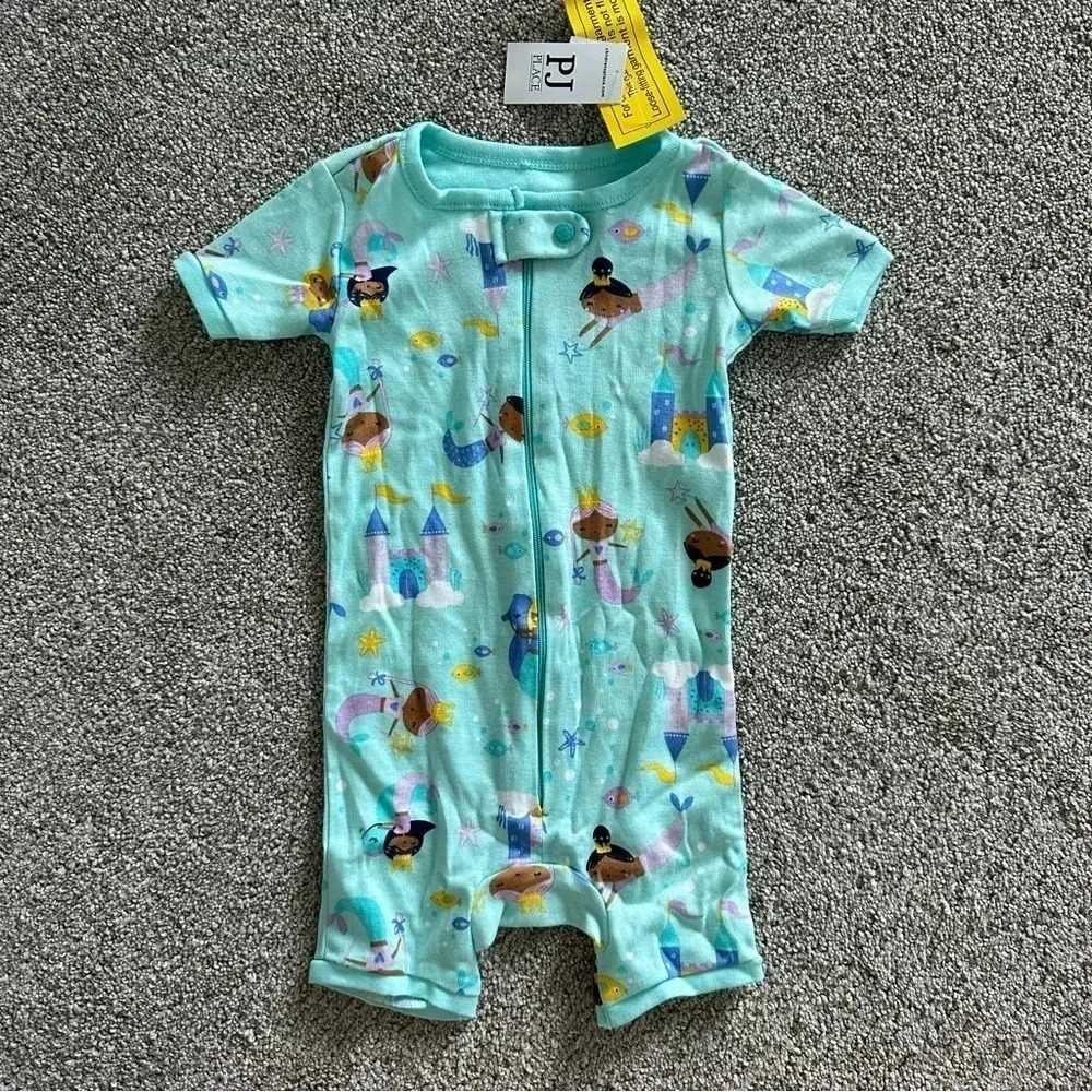 The Children's Place Mermaid Snug Fit Cotton One Piece Pajamas 9-12 Months